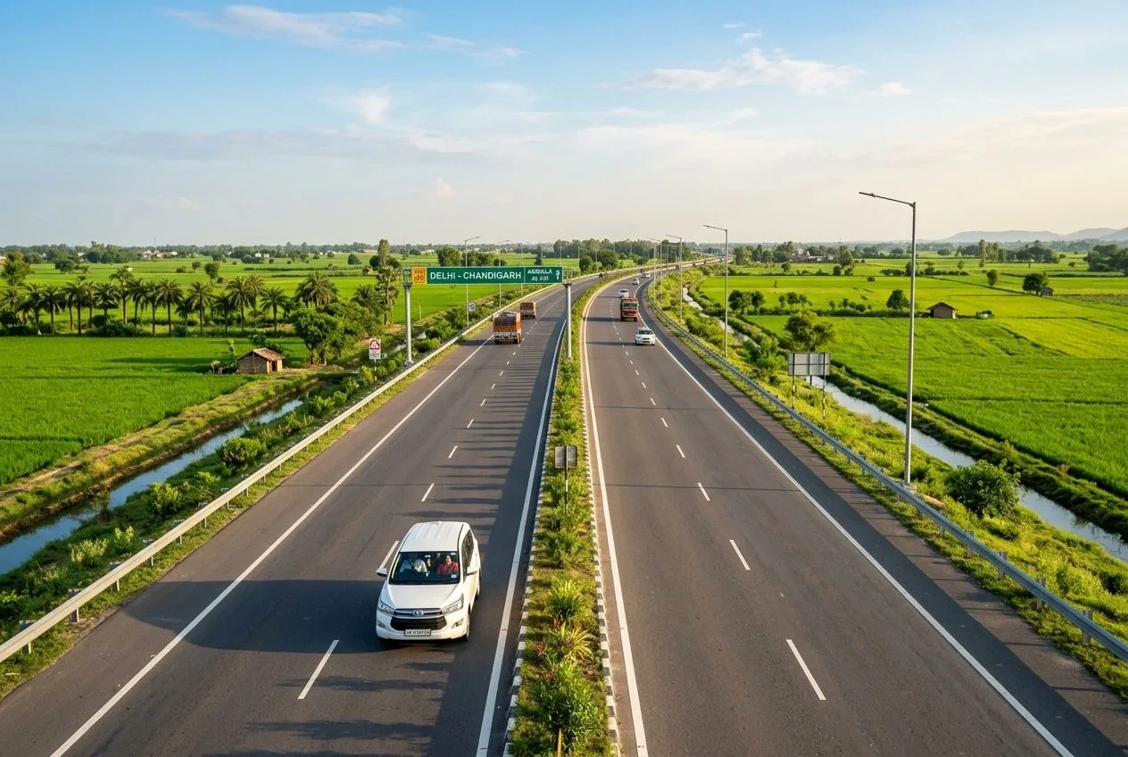 Lucknow to Ayodhya plain highway NH27 road transit