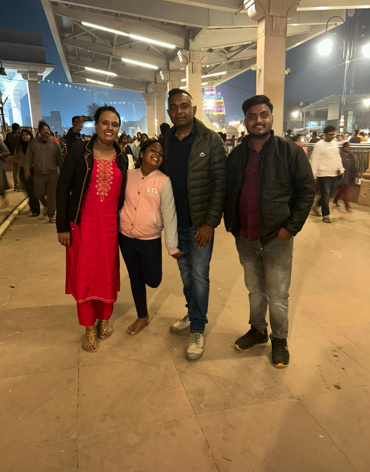 Family at Ram Mandir, Ayodhya