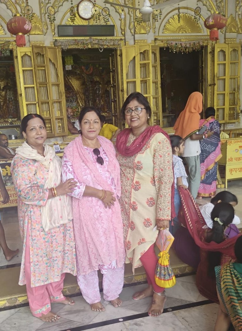 Devotees at a Braj temple